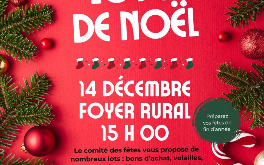 Loto de Noël organisé par le comité des fêtes